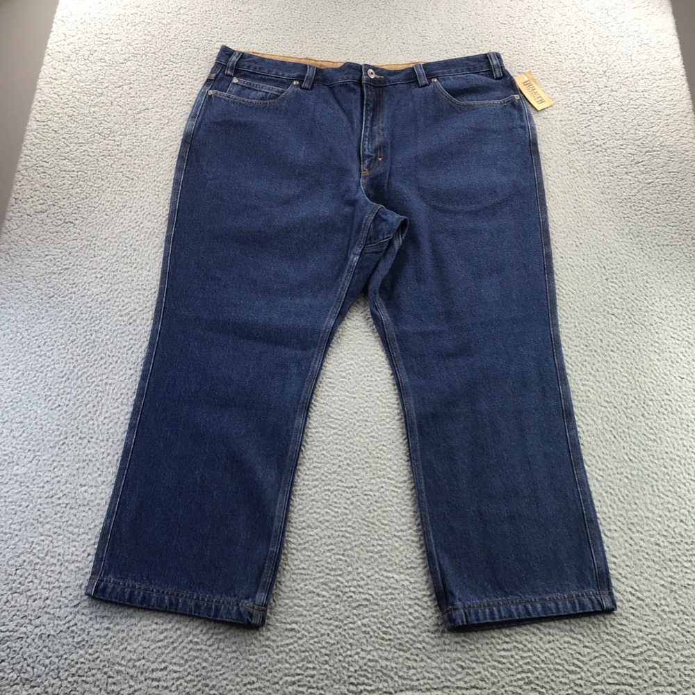 Duluth Trading Jeans Mens 44x28 Blue Ballroom Flex Relaxed Workwear Dark NEW